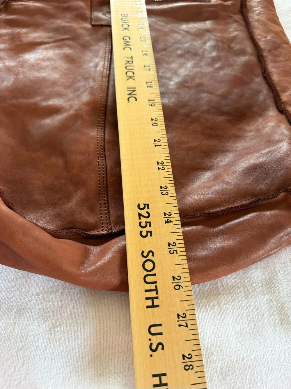 Harbour 2nd Cognac Brown Leather Tote Bag Soft Distressed Chic Quiet luxury - Picture 11 of 13